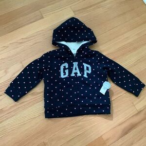 Baby Gap hoodie with Sherpa fleece lining, 2T